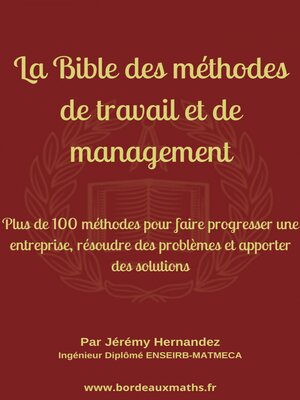 cover image of La Bible des méthodes de travail et de management